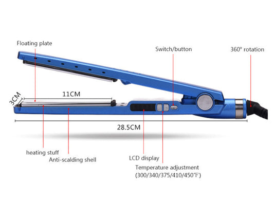 Spiral Curler Comb Set Does Not Hurt Hair Titanium Alloy Splint