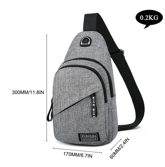 Men Women Sling Bag Chest Fanny Packs Cross Body Travel Sports Shoulder Backpack