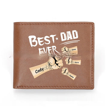 Father's Day Men's Personalized Leather Wallet European Retro Lightweight Wallet