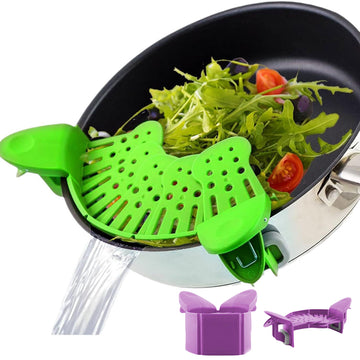 Universal Silicone Clip-on Pan Pot Strainer Anti-spill P hiasta Pot Strainer Food Grade Rice Fruit Colander Strainer Kitchen Gadgets