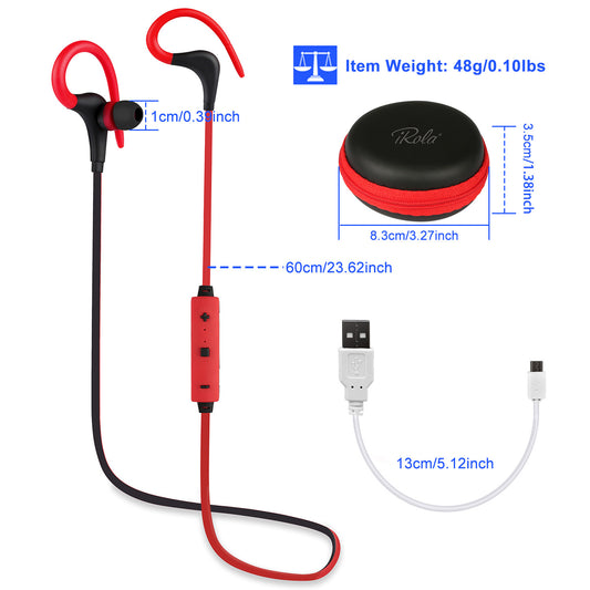 Wireless Headsets V4.1 Sport In Ear Stereo Headphones Sweatproof Noise Canceling Earphones Back Headphone With Mic Handsfree For Running Hiking Travel